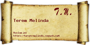 Terem Melinda névjegykártya